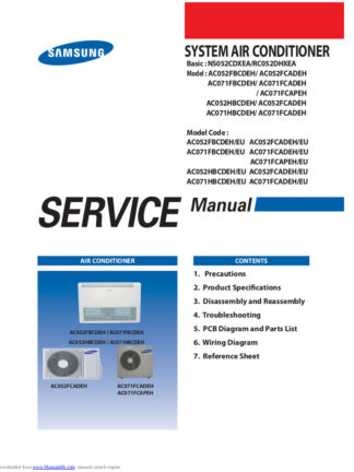 Samsung Air Conditioner Service Manual 66