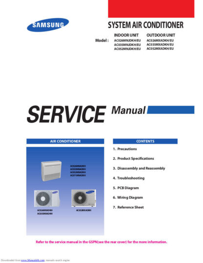 Samsung Air Conditioner Service Manual 71