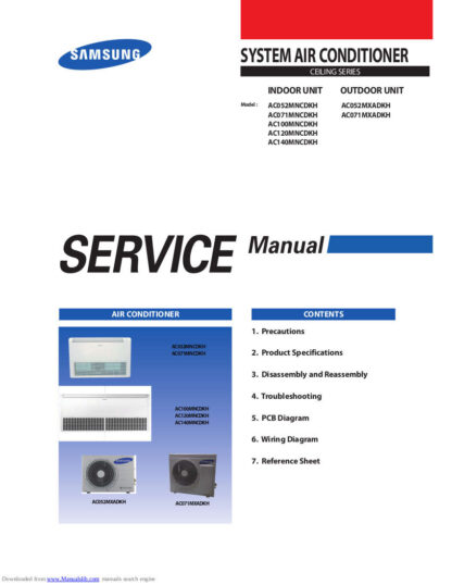 Samsung Air Conditioner Service Manual 78