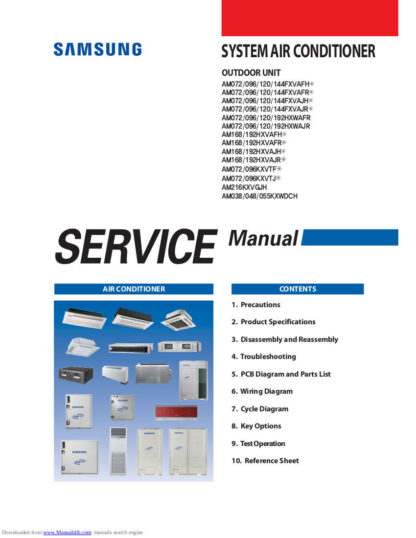 Samsung Air Conditioner Service Manual 98