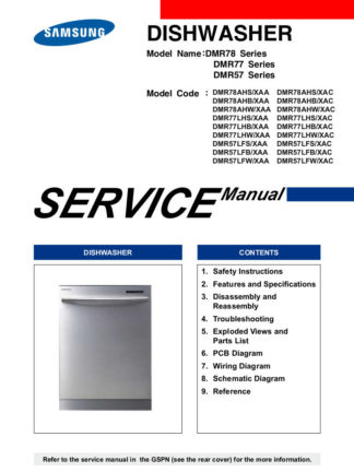 Samsung Dishwasher Service Manual 03