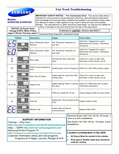 Samsung Dryer Service Manual 07