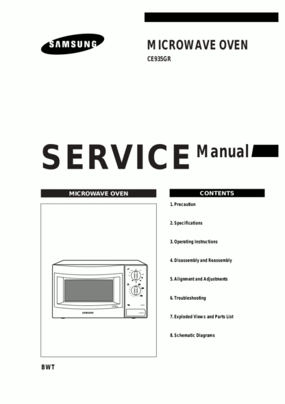 Samsung Microwave Oven Service Model 05
