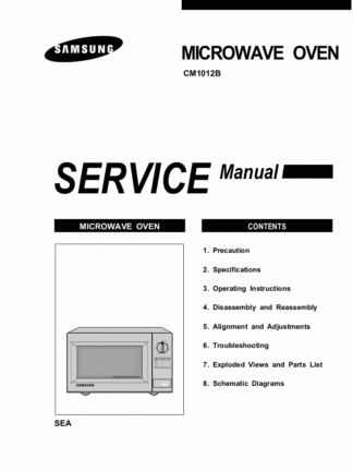 Samsung Microwave Oven Service Model 06