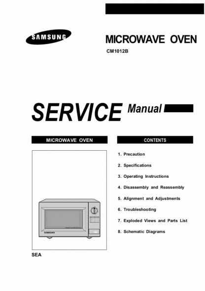 Samsung Microwave Oven Service Model 06