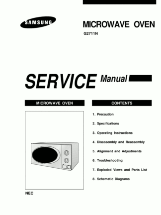 Samsung Microwave Oven Service Model 07
