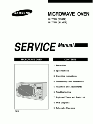 Samsung Microwave Oven Service Model 08