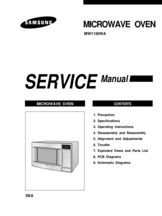 Samsung Microwave Oven Service Model 10