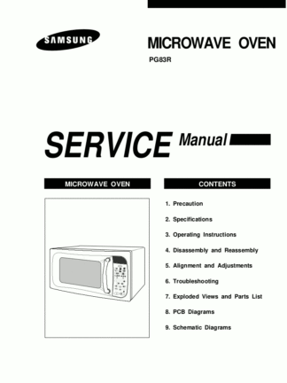 Samsung Microwave Oven Service Model 12