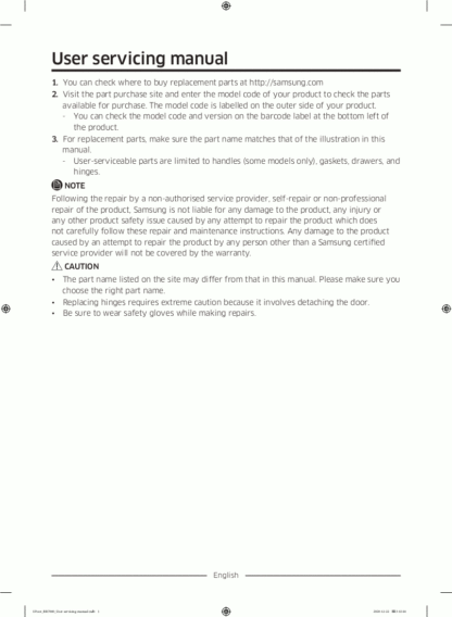 Samsung Refrigerator Service Manual 36