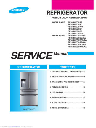Samsung Refrigerator Service Manual 39