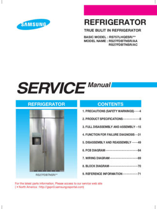 Samsung Refrigerator Service Manual 63