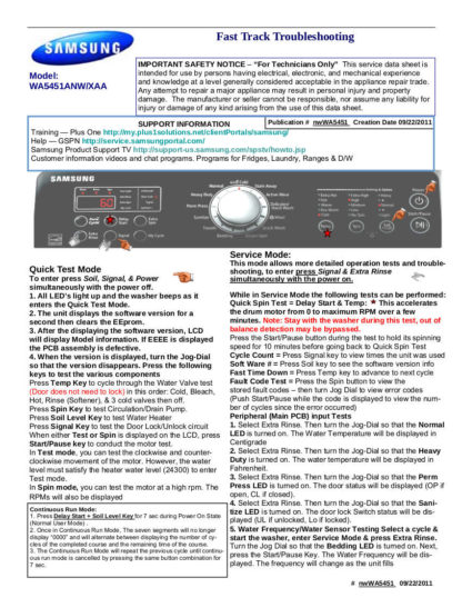 Samsung Washer Service Manual 22