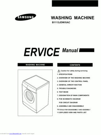 Samsung Washer Service Manual 26