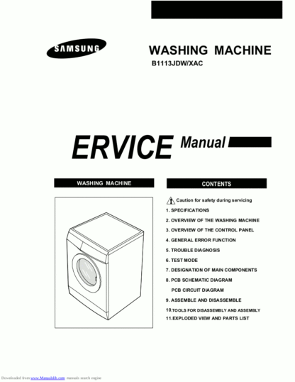 Samsung Washer Service Manual 26