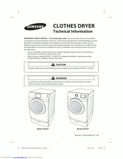 Samsung Washer Service Manual 28