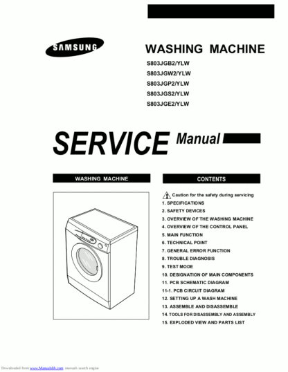 Samsung Washer Service Manual 37