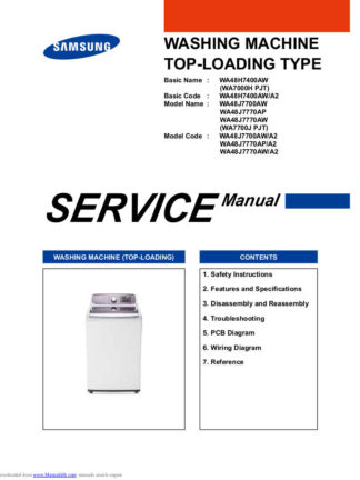Samsung Washer Service Manual 44