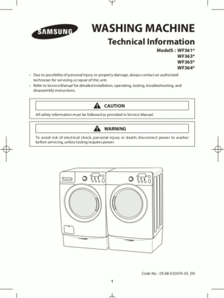 Samsung Washer Service Manual 62