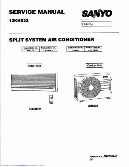 Sanyo Air Conditioner Service Manual 53