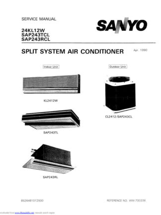 Sanyo Air Conditioner Service Manual 54