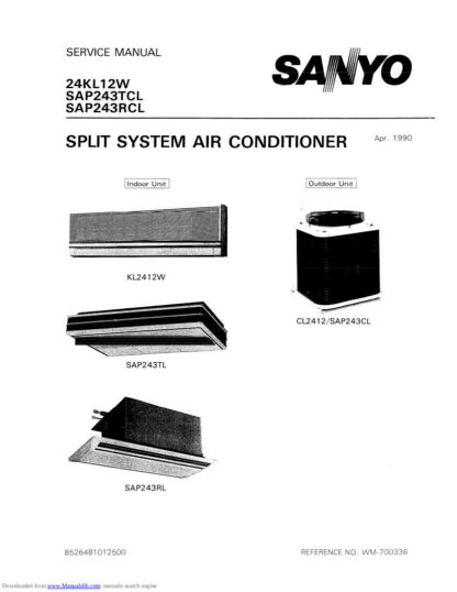 Sanyo Air Conditioner Service Manual 54