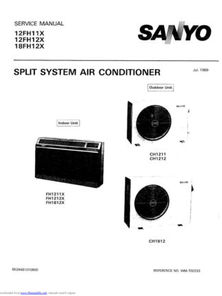 Sanyo Air Conditioner Service Manual 55