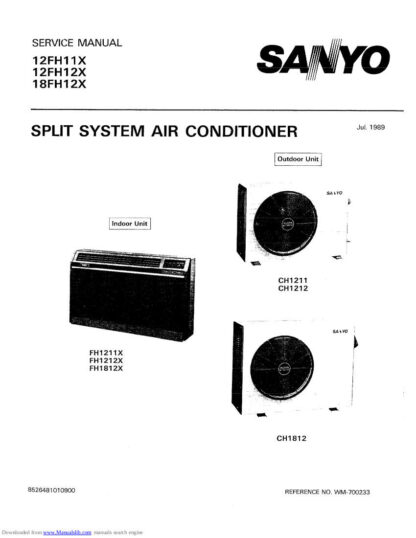 Sanyo Air Conditioner Service Manual 55