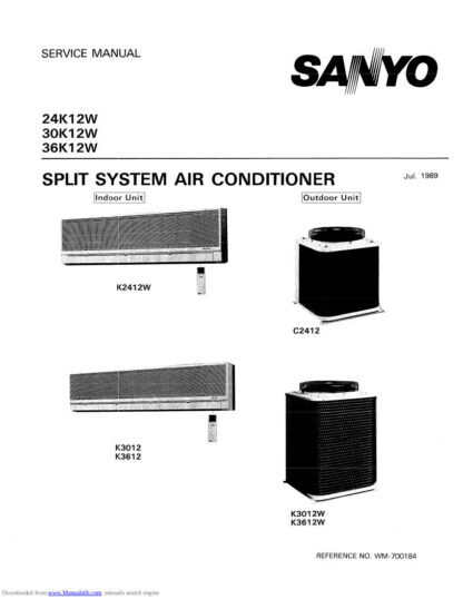 Sanyo Air Conditioner Service Manual 58