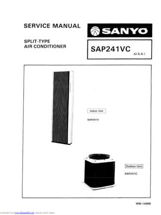 Sanyo Air Conditioner Service Manual 62