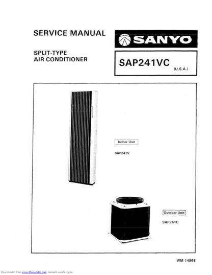 Sanyo Air Conditioner Service Manual 62