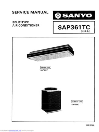 Sanyo Air Conditioner Service Manual 63