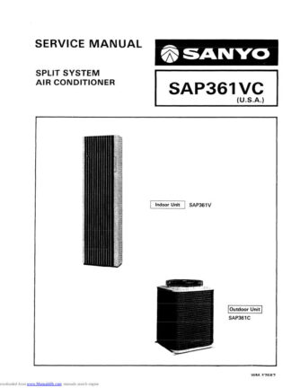 Sanyo Air Conditioner Service Manual 64