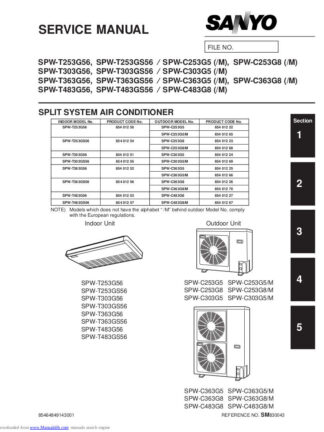 Sanyo Air Conditioner Service Manual 65