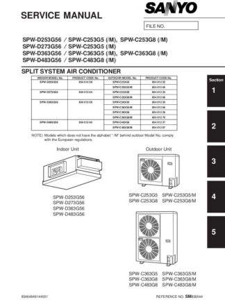 Sanyo Air Conditioner Service Manual 67