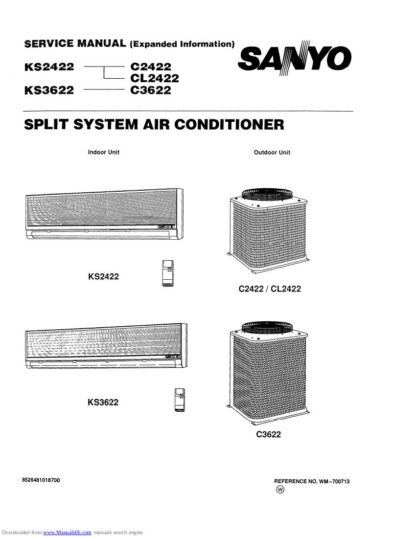 Sanyo Air Conditioner Service Manual 72