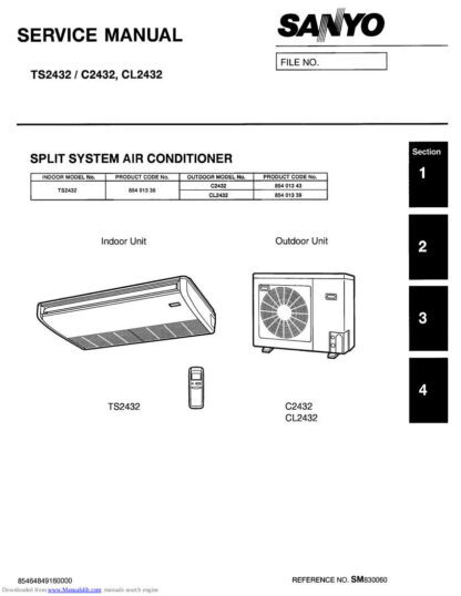 Sanyo Air Conditioner Service Manual 73