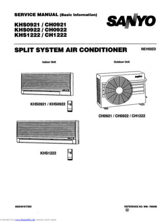 Sanyo Air Conditioner Service Manual 82