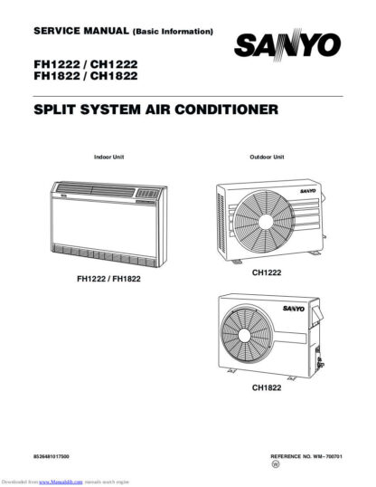 Sanyo Air Conditioner Service Manual 83