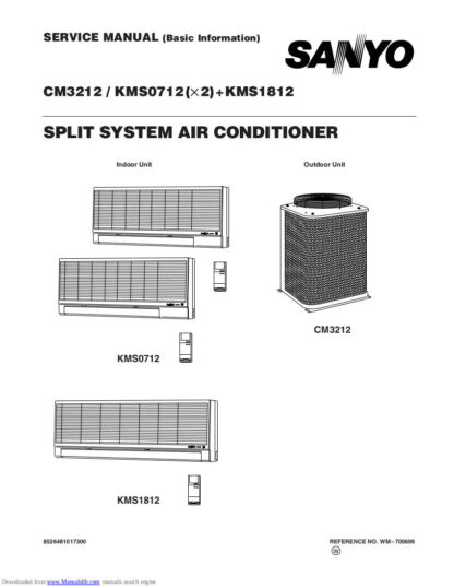 Sanyo Air Conditioner Service Manual 84