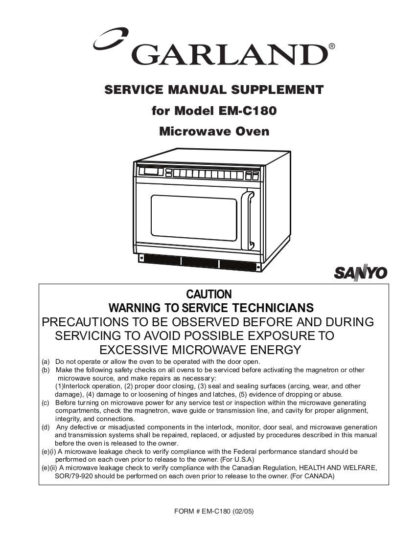 Sanyo Microwave Oven Service Manual 24