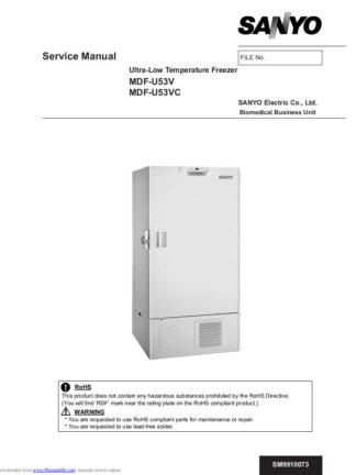 Sanyo Refrigerator Service Manual 02