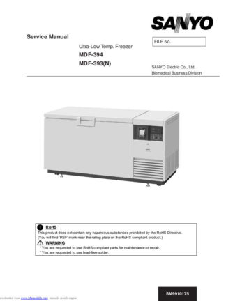 Sanyo Refrigerator Service Manual 03