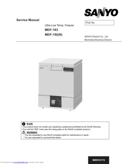 Sanyo Refrigerator Service Manual 06