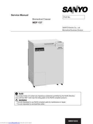 Sanyo Refrigerator Service Manual 09
