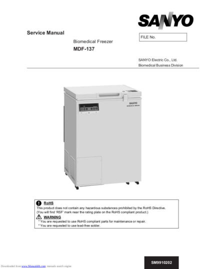Sanyo Refrigerator Service Manual 09