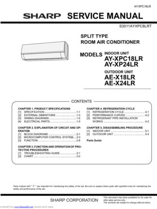 Sharp Air Conditioner Service Manual 04