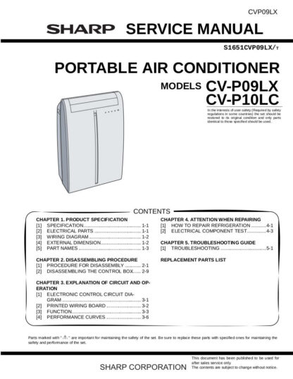 Sharp Air Conditioner Service Manual 05