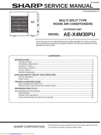 Sharp Air Conditioner Service Manual 07