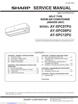 Sharp Air Conditioner Service Manual 08